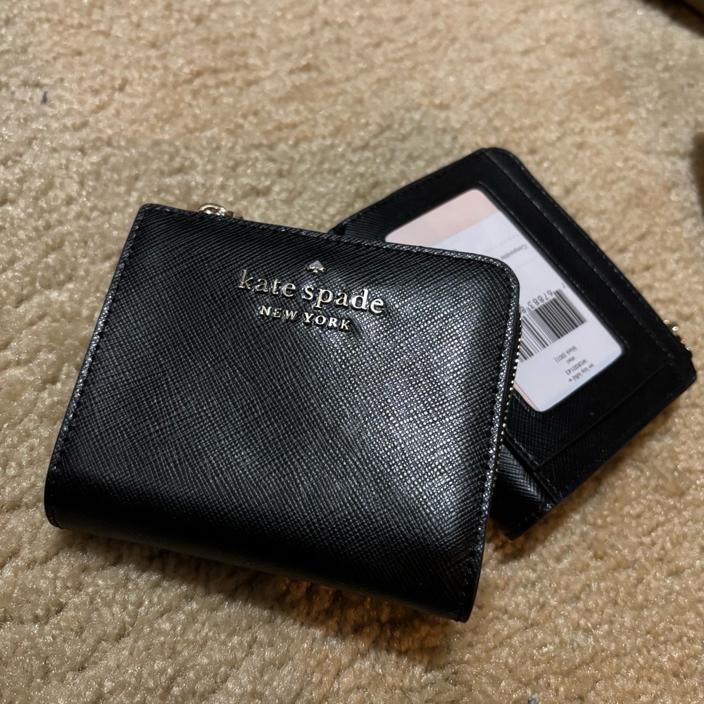 Kate spade staci (black)small L-zip bifold wallet 
WLRO0143